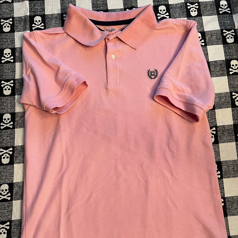 Chaps pink and blue short sleeve polo.